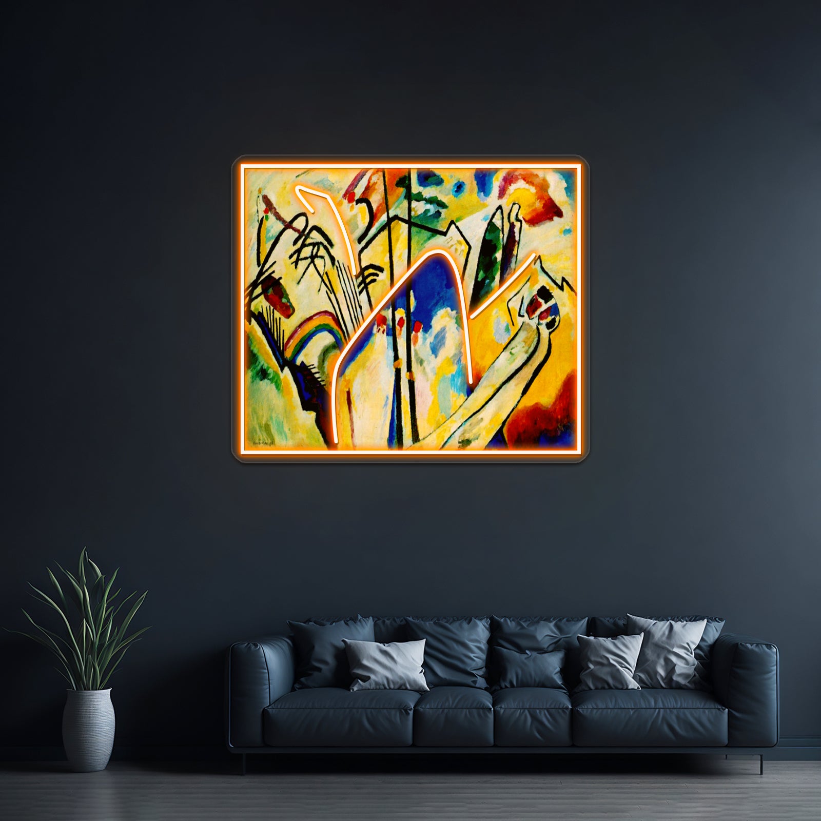 Composition Iv Wassily Kandinsky Abstract Art Wall Artwork Neon Signs | Shineneon
