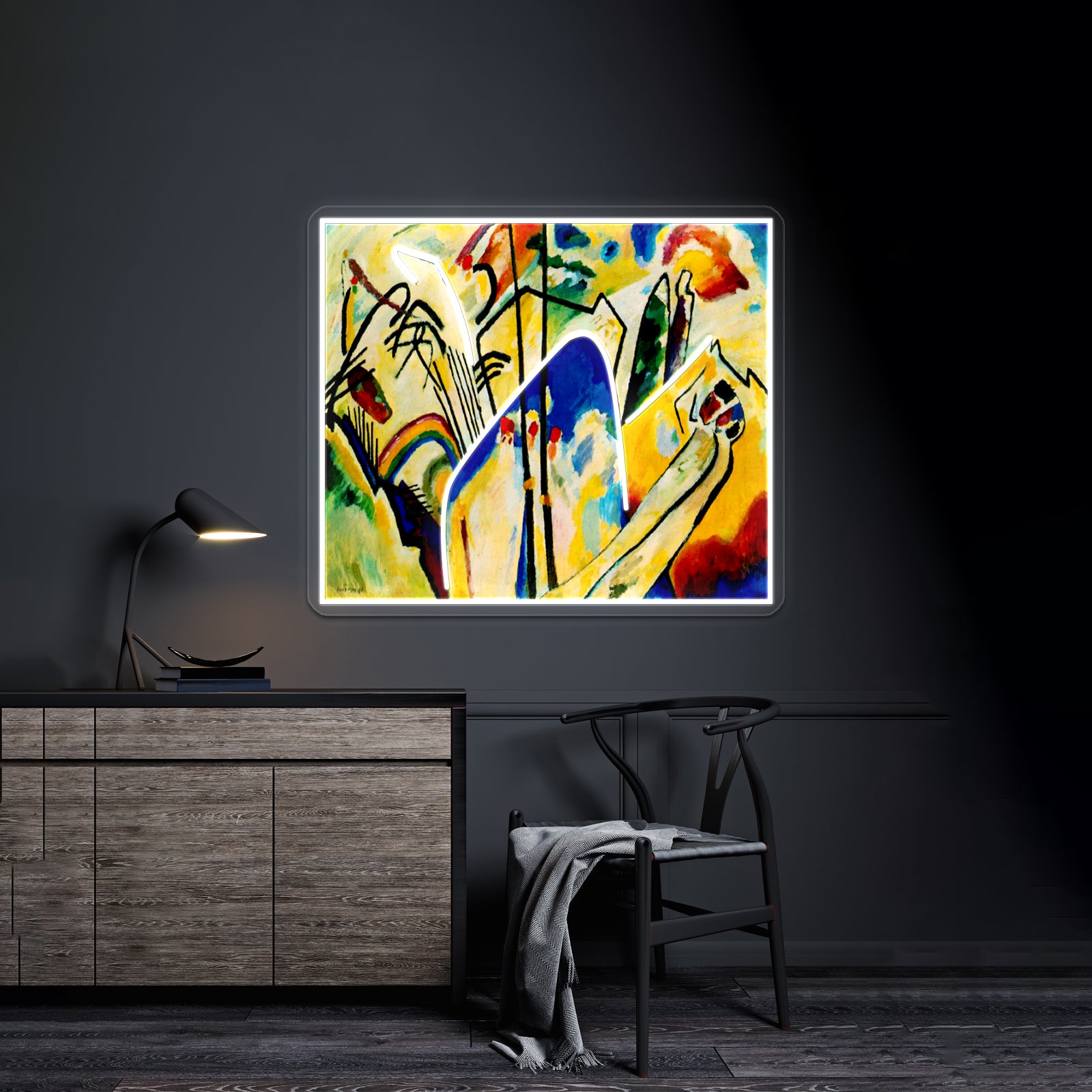 Composition Iv Wassily Kandinsky Abstract Art Wall Artwork Neon Signs | Shineneon
