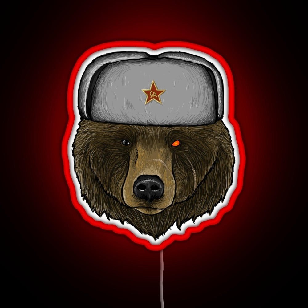 Comrade Bear Rgb Led Neon Sign Pop Wall Art - Shineneon