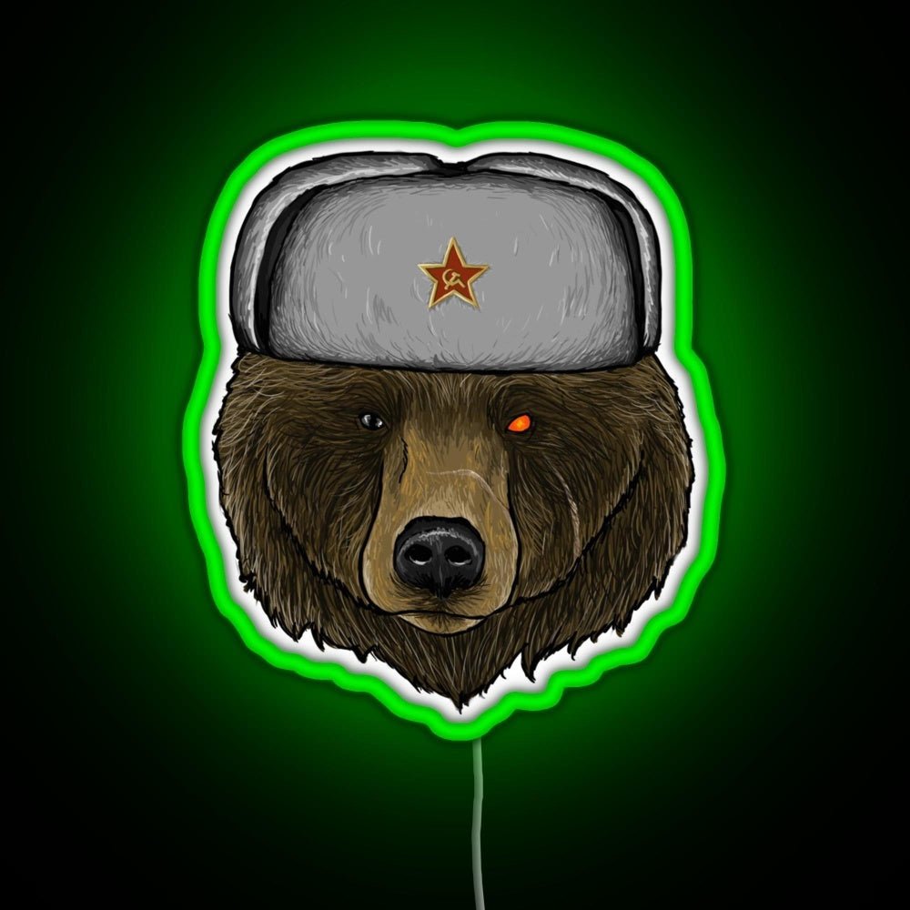 Comrade Bear Rgb Led Neon Sign Pop Wall Art - Shineneon