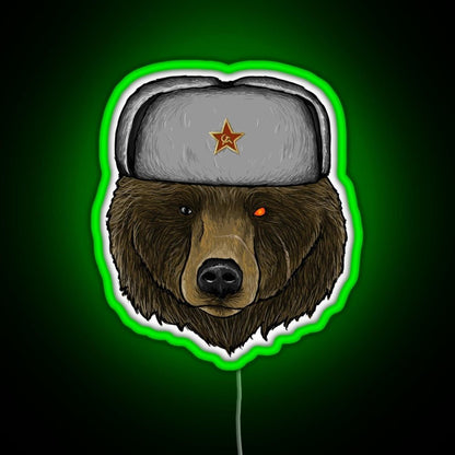 Comrade Bear Rgb Led Neon Sign Pop Wall Art - Shineneon