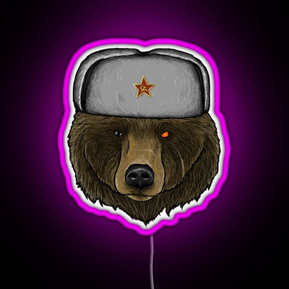 Comrade Bear Rgb Led Neon Sign Pop Wall Art - Shineneon