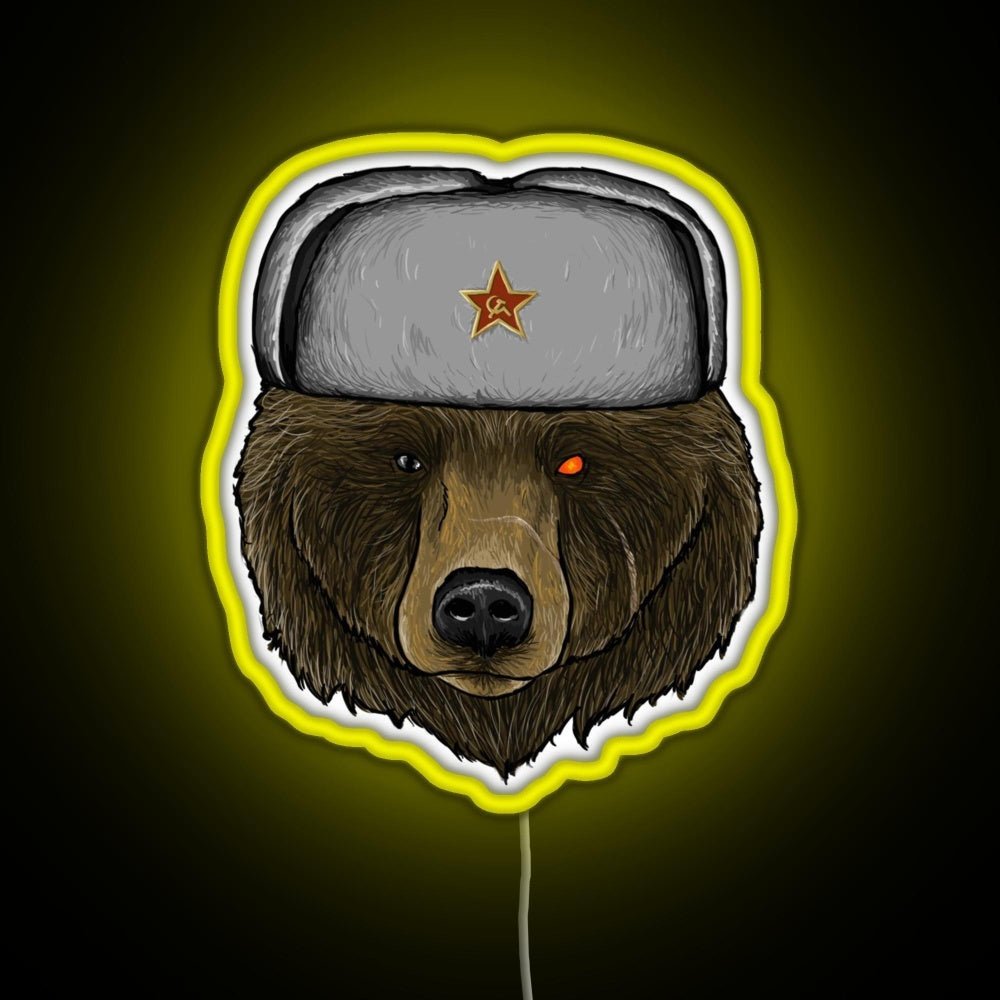 Comrade Bear Rgb Led Neon Sign Pop Wall Art - Shineneon