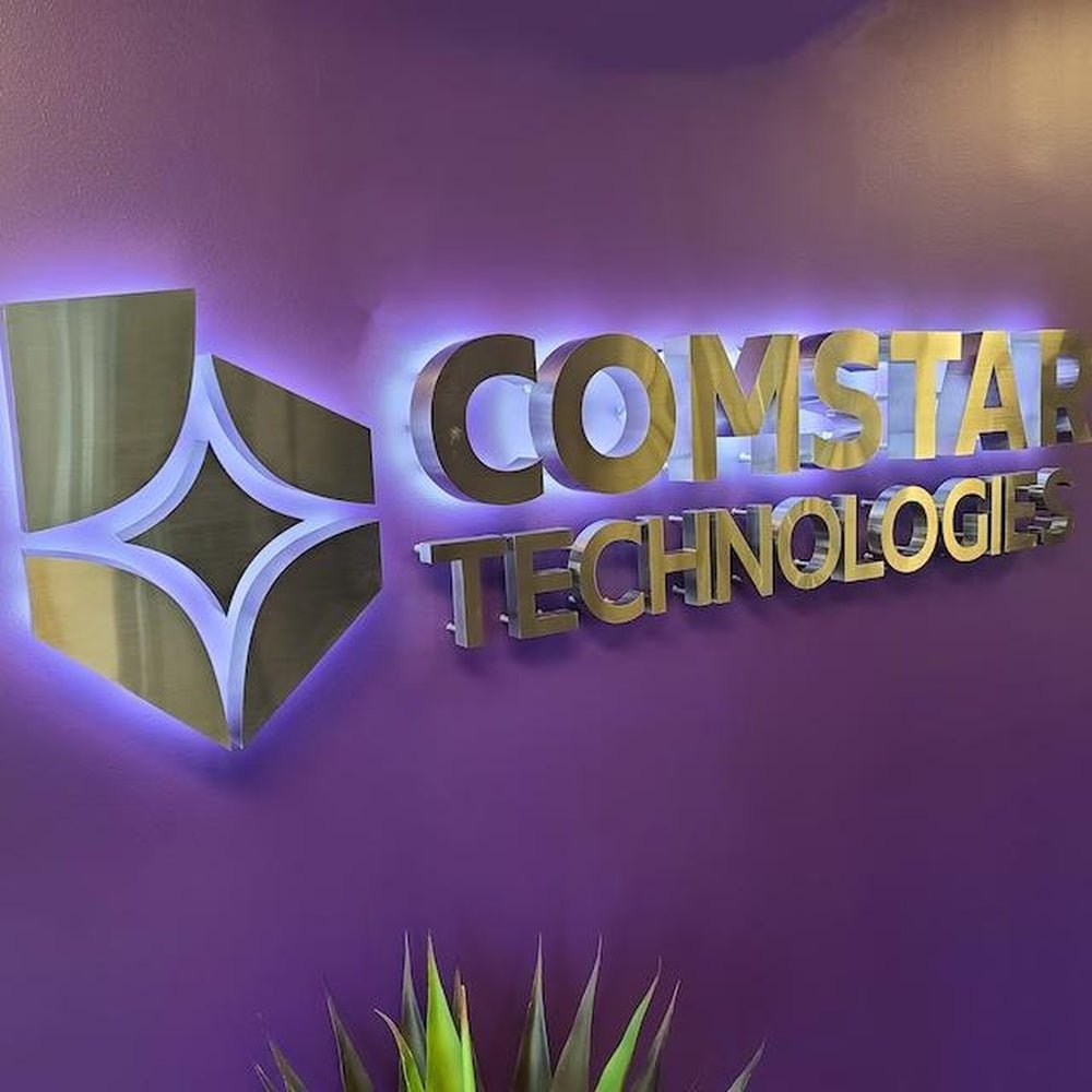 Comstar Technologies 3D Backlit Stainless Steel Letters Business Metal Led Sign - Shineneon