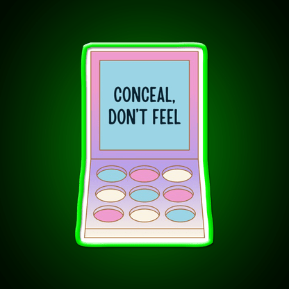 Conceal Dont Feel Nail Salon Led Neon Sign For Tech Room Rgb Color - Shineneon