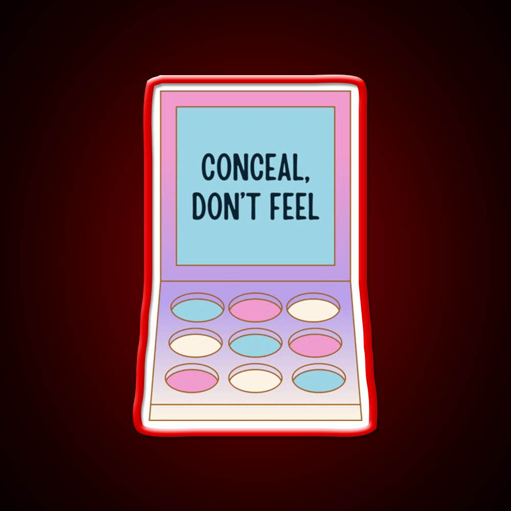 Conceal Dont Feel Nail Salon Led Neon Sign For Tech Room Rgb Color - Shineneon