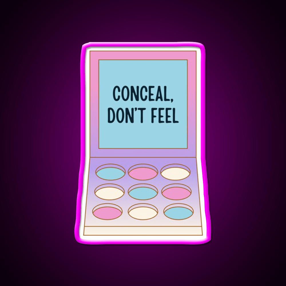 Conceal Dont Feel Nail Salon Led Neon Sign For Tech Room Rgb Color - Shineneon