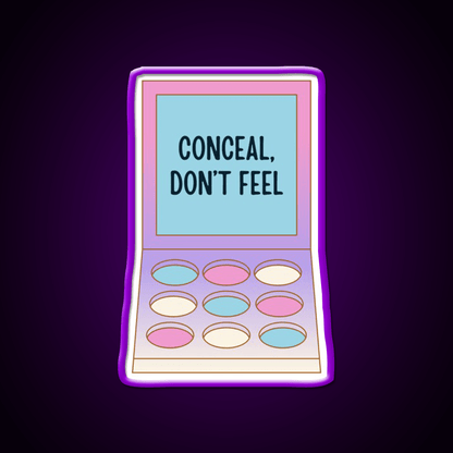 Conceal Dont Feel Nail Salon Led Neon Sign For Tech Room Rgb Color - Shineneon