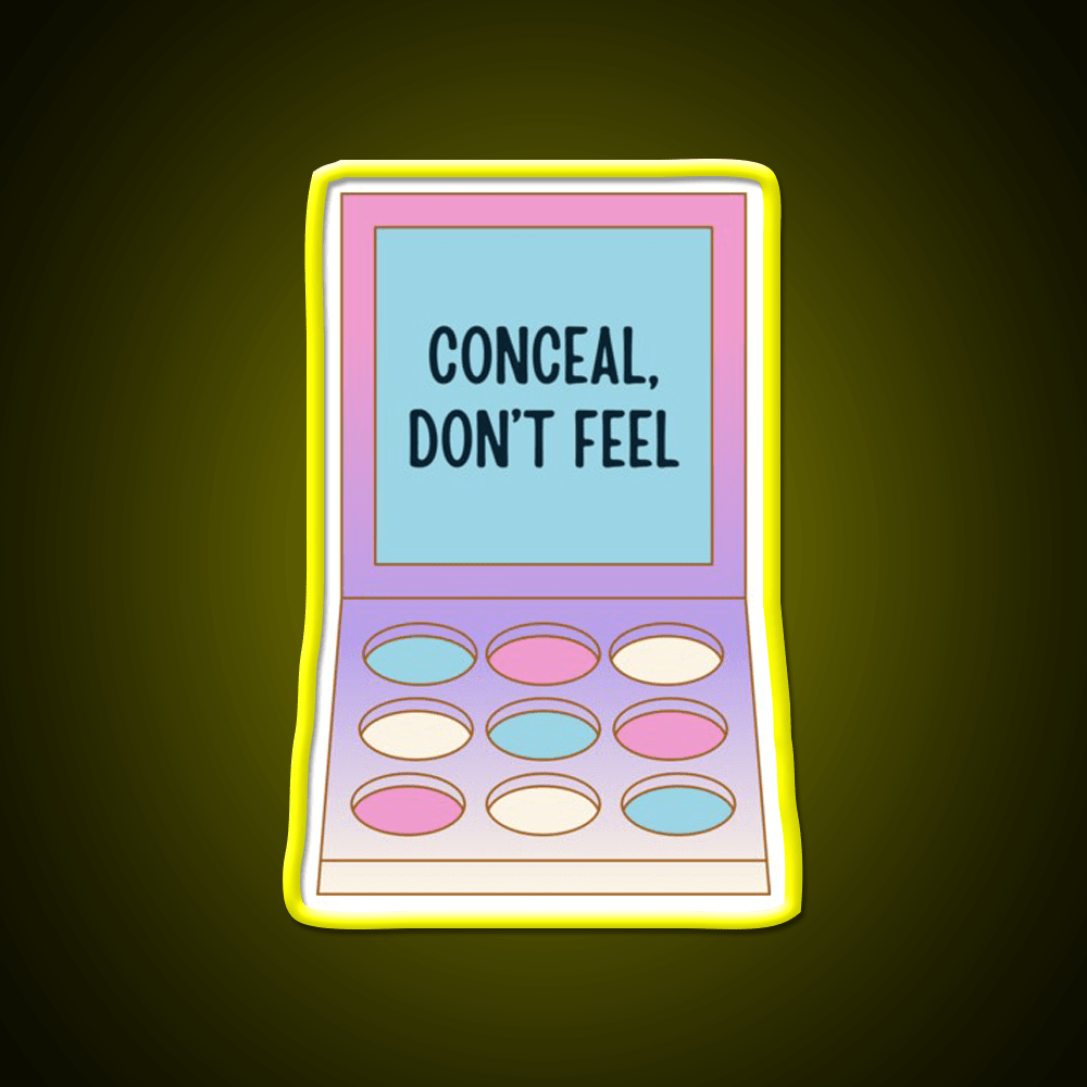 Conceal Dont Feel Nail Salon Led Neon Sign For Tech Room Rgb Color - Shineneon