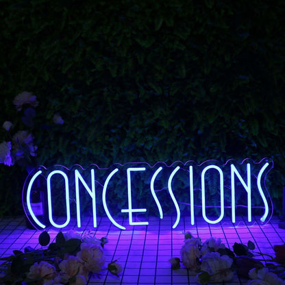 Concessions Blue Neon Sign For Event And Party Spaces | Shineneon
