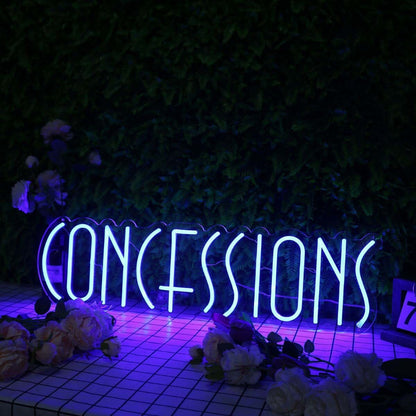 Concessions Blue Neon Sign For Event And Party Spaces | Shineneon