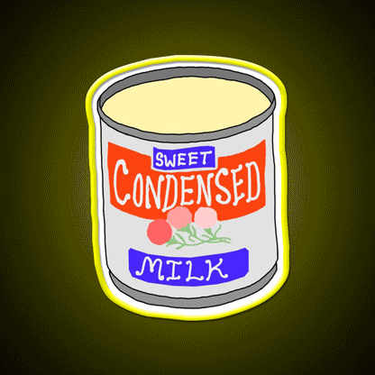 Condensed Milk Snack Food Led Neon Sign Rgb Color - Custom LED neon sign front view