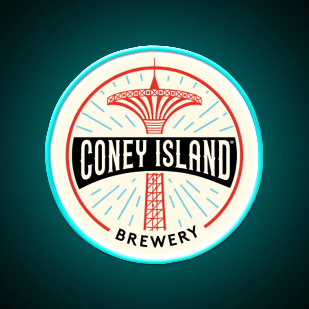 Coney Island Brewery Beer Bar Decor Led Neon Sign Rgb Color - Size and dimension reference