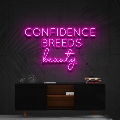 Confidence Breeds Beauty Led Neon Sign Beauty Spaces - Shineneon