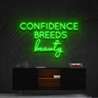Confidence Breeds Beauty Led Neon Sign Beauty Spaces - Shineneon