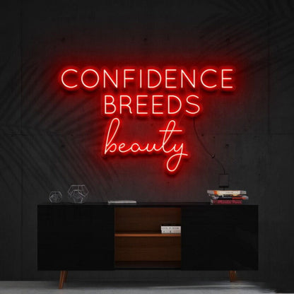 Confidence Breeds Beauty Led Neon Sign Beauty Spaces - Shineneon