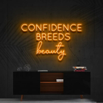 Confidence Breeds Beauty Led Neon Sign Beauty Spaces - Shineneon