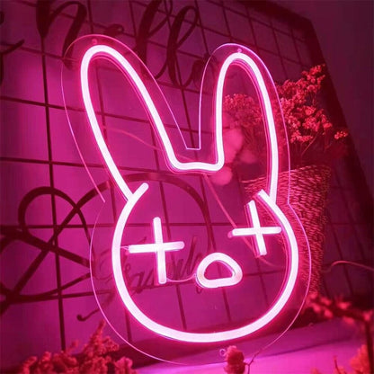 Confused Bunny Animal Led Neon Sign - Shineneon