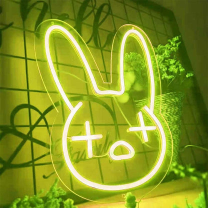 Confused Bunny Animal Led Neon Sign - Shineneon