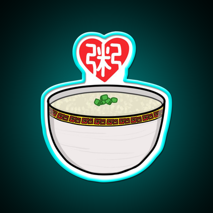 Congee Love Led Neon Sign Chinese Food Rgb Color