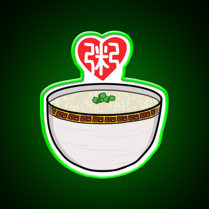 Congee Love Led Neon Sign Chinese Food Rgb Color