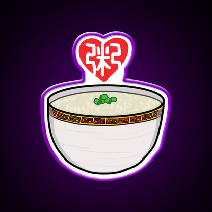 Congee Love Led Neon Sign Chinese Food Rgb Color