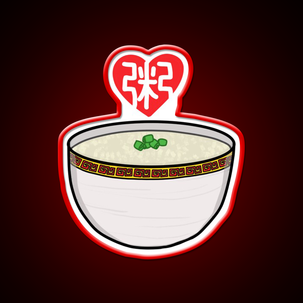 Congee Love Led Neon Sign Chinese Food Rgb Color