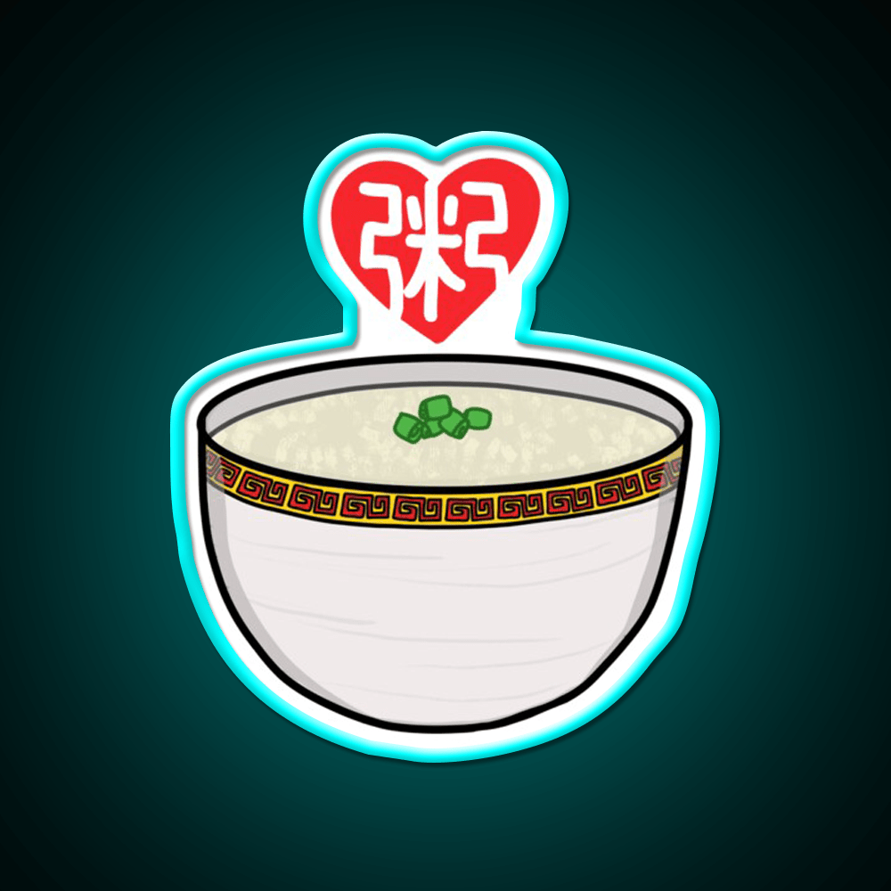 Congee Love Led Neon Sign Chinese Food Rgb Color - Shineneon