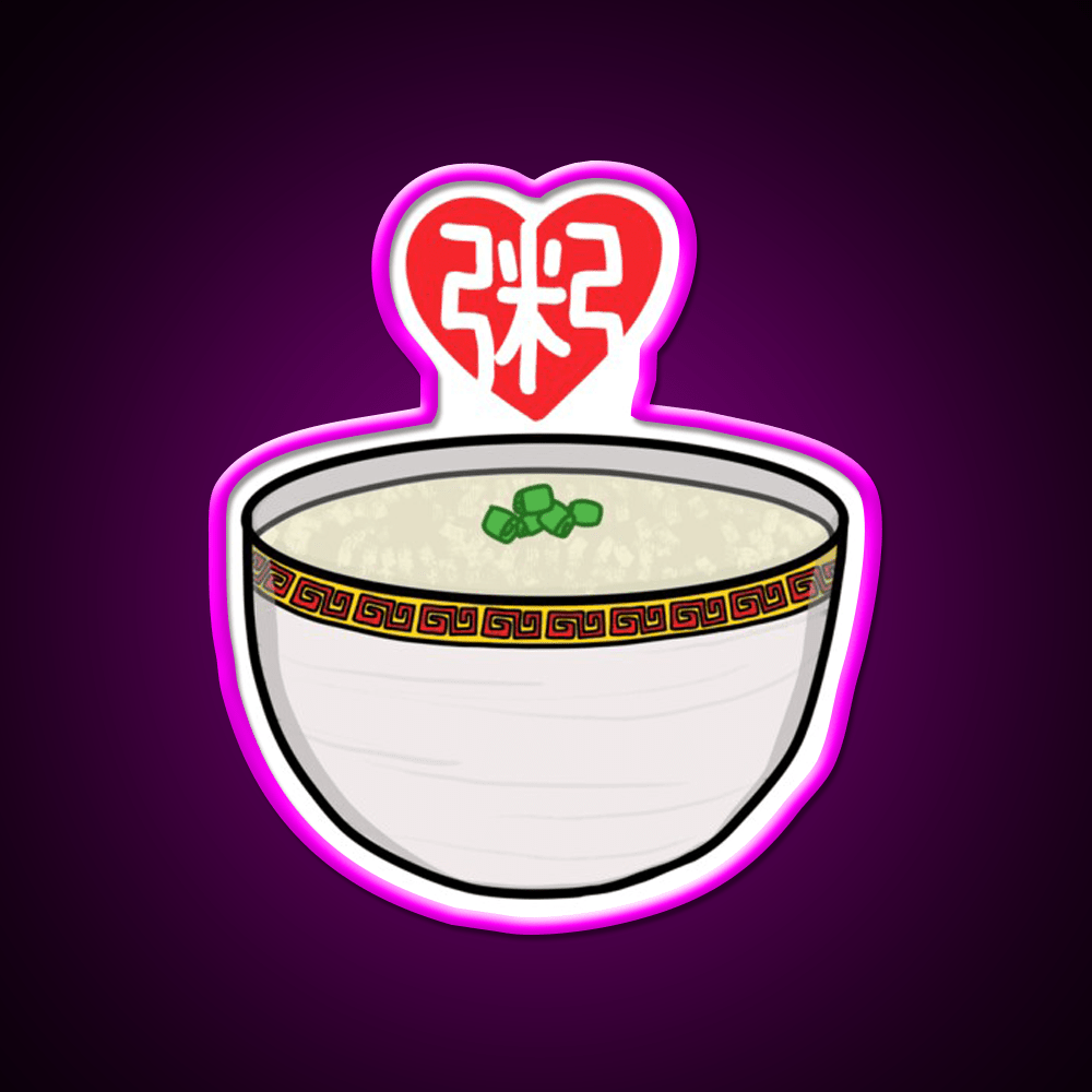 Congee Love Led Neon Sign Chinese Food Rgb Color - Shineneon