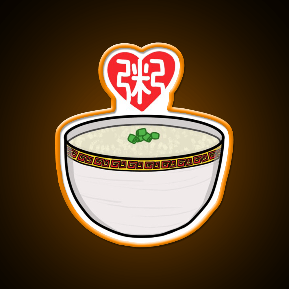 Congee Love Led Neon Sign Chinese Food Rgb Color - Shineneon