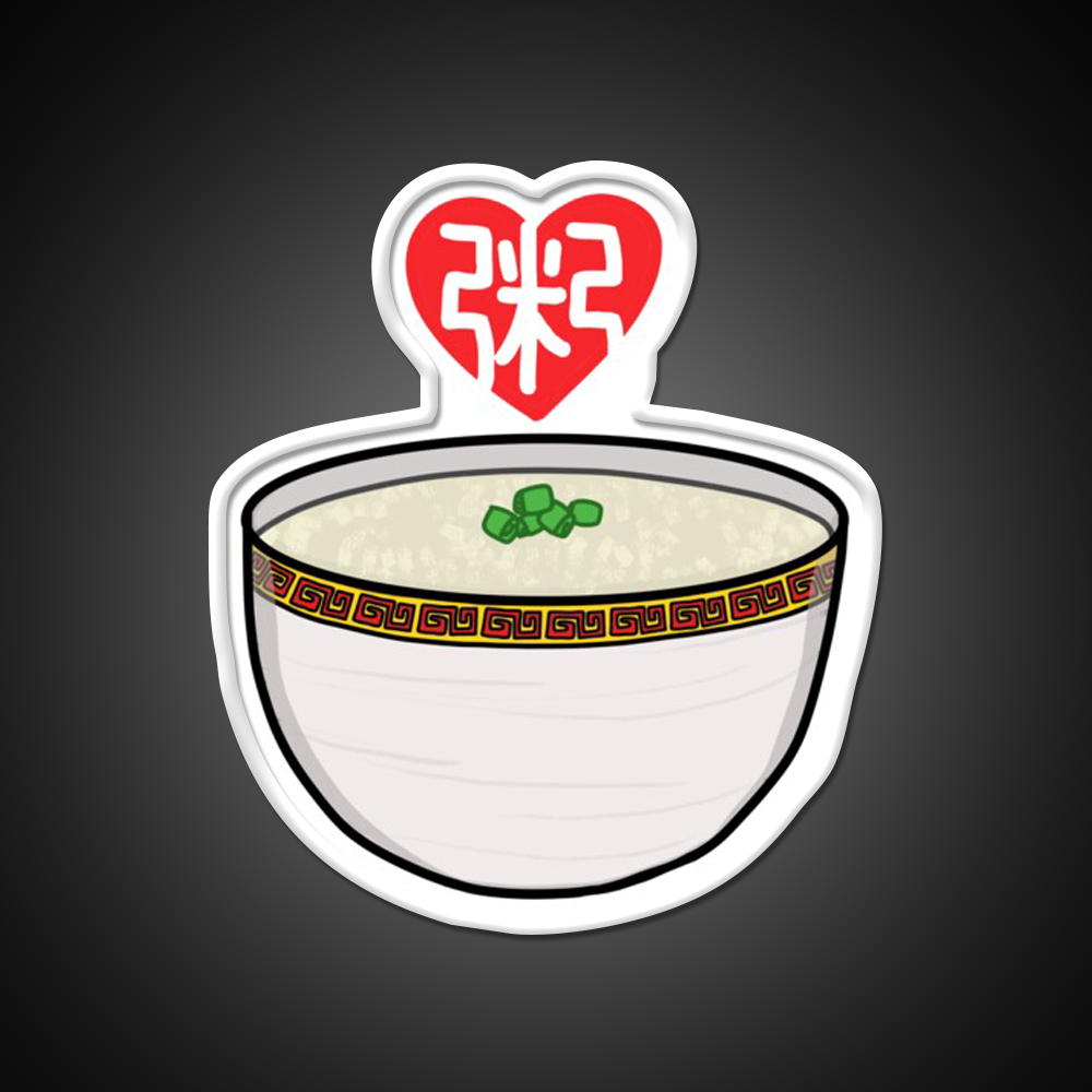 Congee Love Led Neon Sign Chinese Food Rgb Color