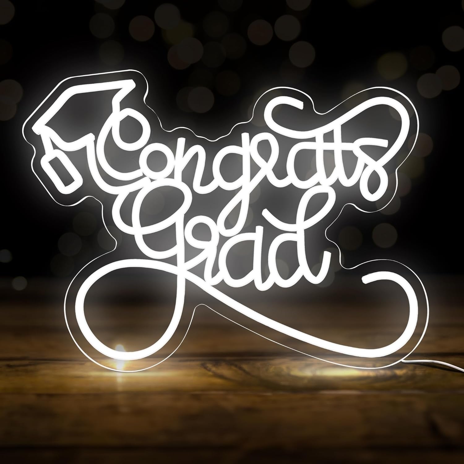 Congrats Grad Neon Sign Congratulations Neon Sign Graduation Party Decorations | Shineneon