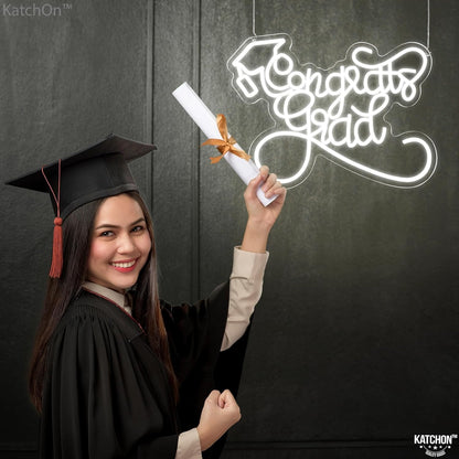 Congrats Grad Neon Sign Congratulations Neon Sign Graduation Party Decorations | Shineneon