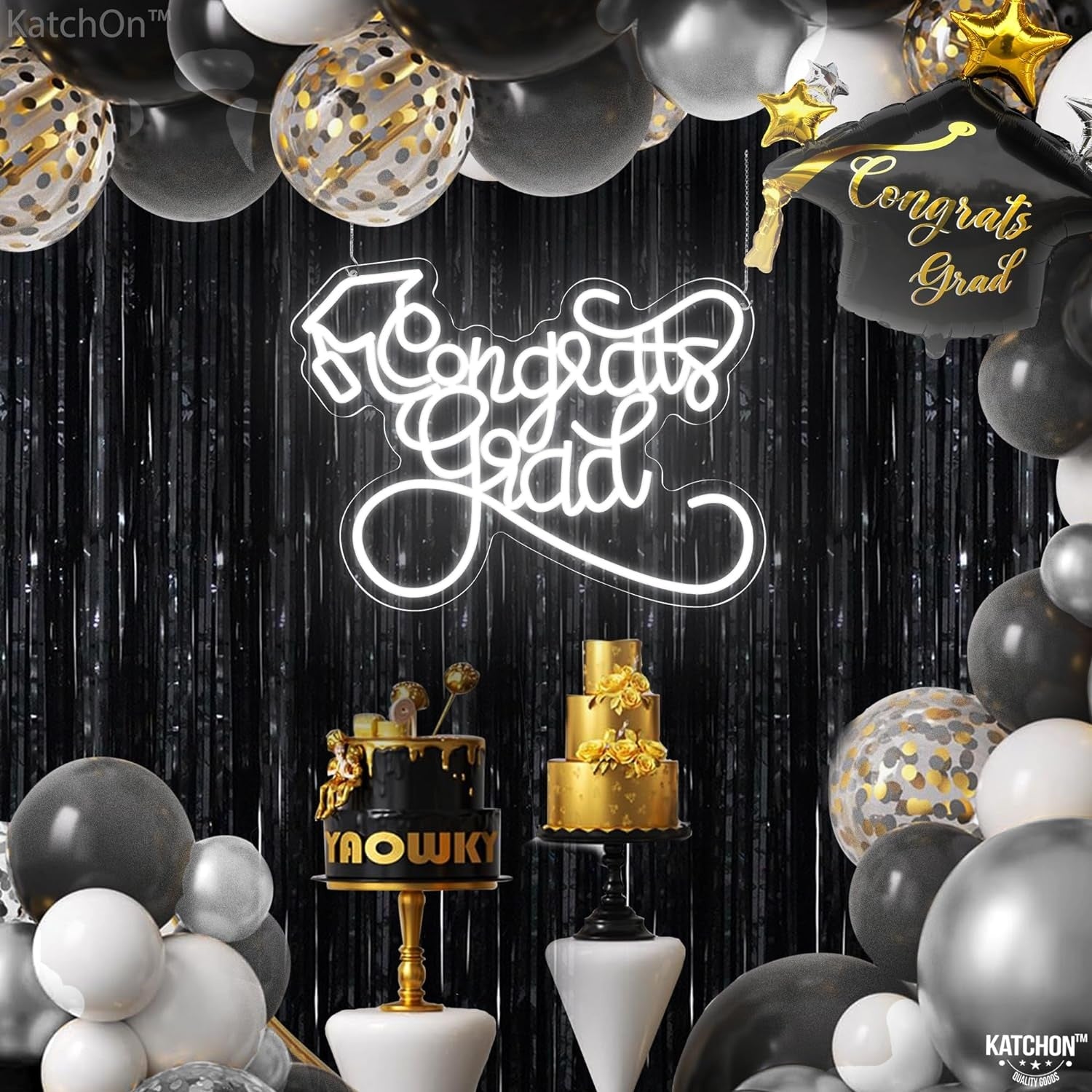 Congrats Grad Neon Sign Congratulations Neon Sign Graduation Party Decorations | Shineneon
