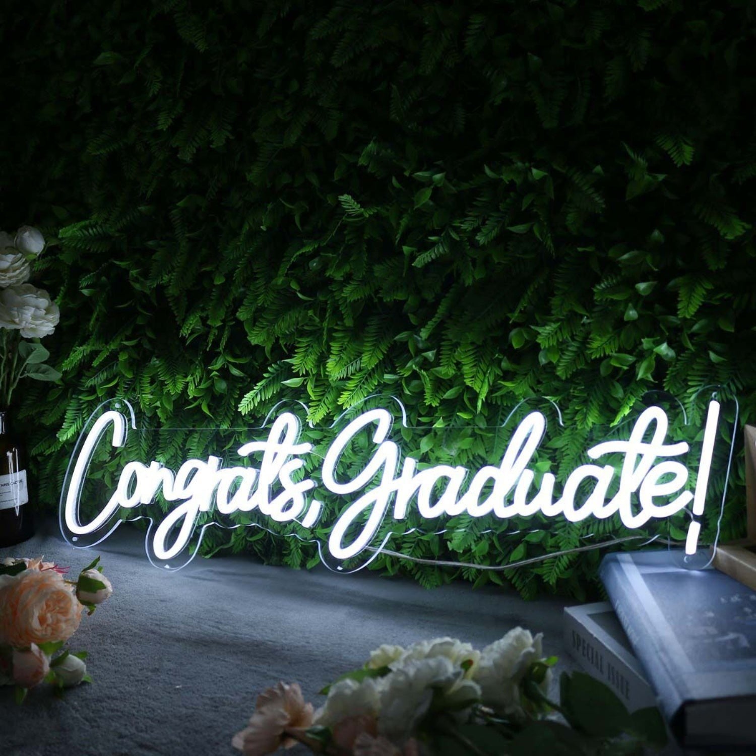 Congrats Graduate White Led Neon Sign - Shineneon