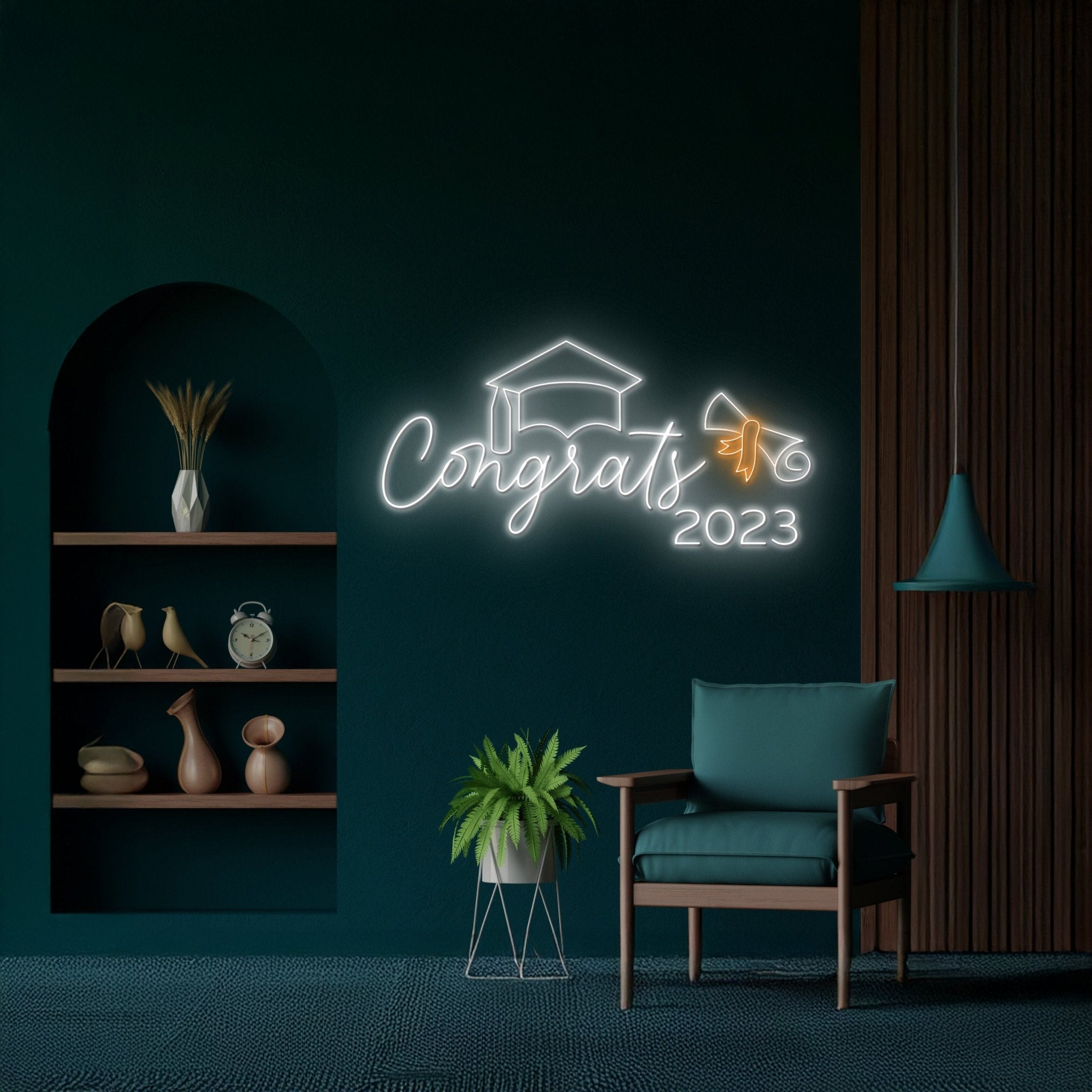 Congrats Neon Sign Custom Graduation Gifts Neon Light Wall Decor - Shineneon