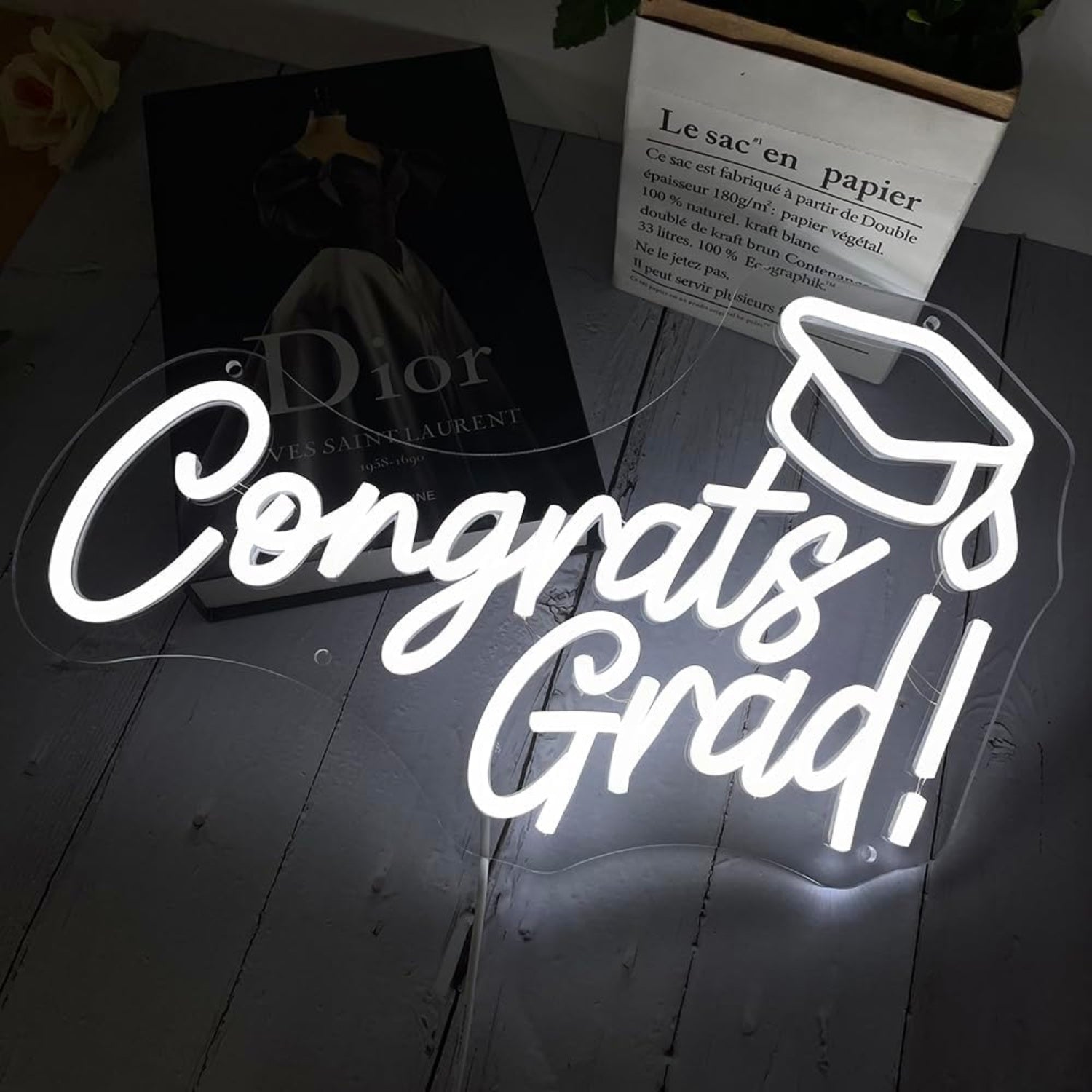 Congrats Neon Sign For Graduation Party Wall Decor | Shineneon