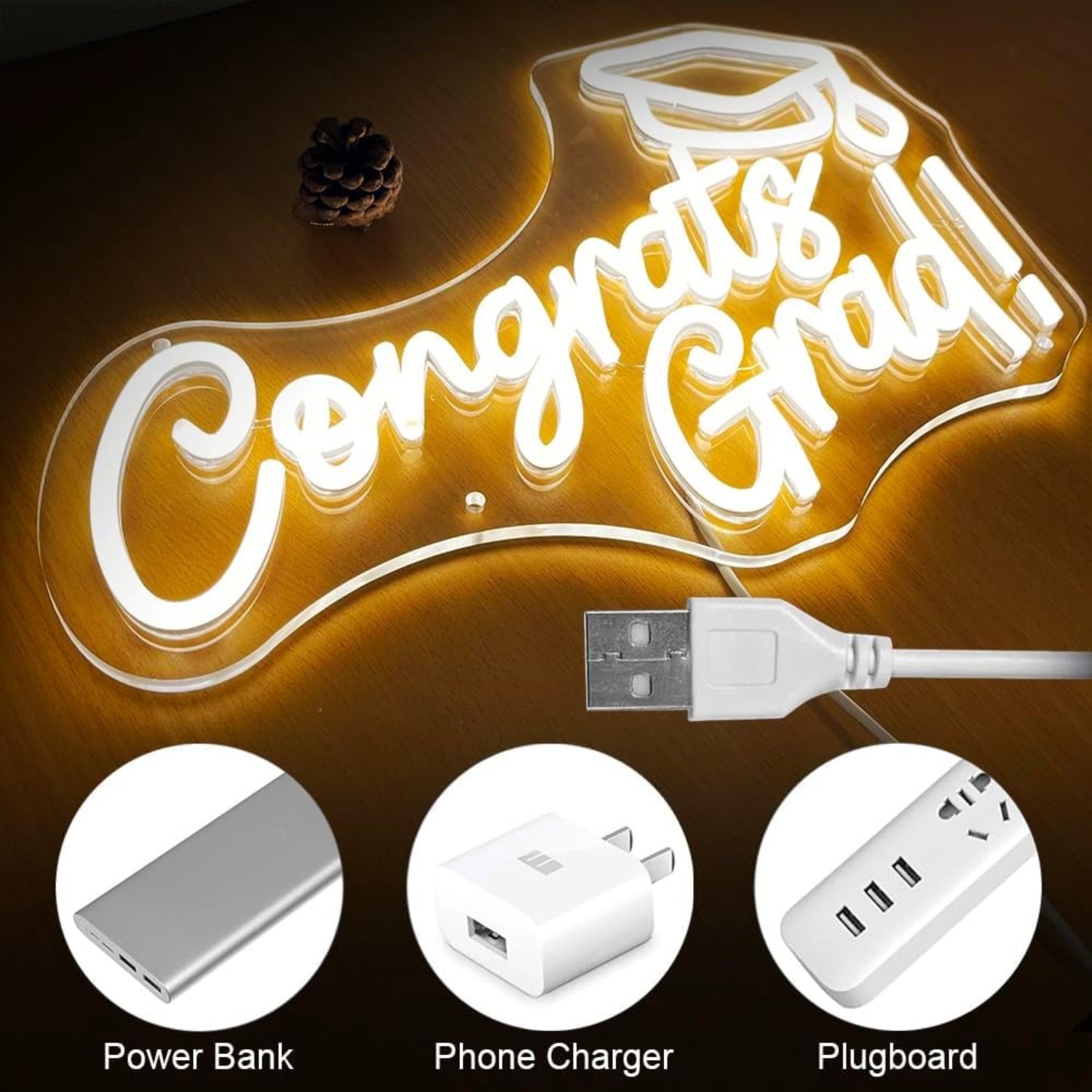 Congrats Neon Sign For Graduation Party Wall Decor | Shineneon