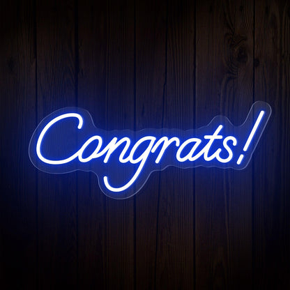 Congrats Warm White Led Neon Sign Indoor Celebration Decor | Shineneon
