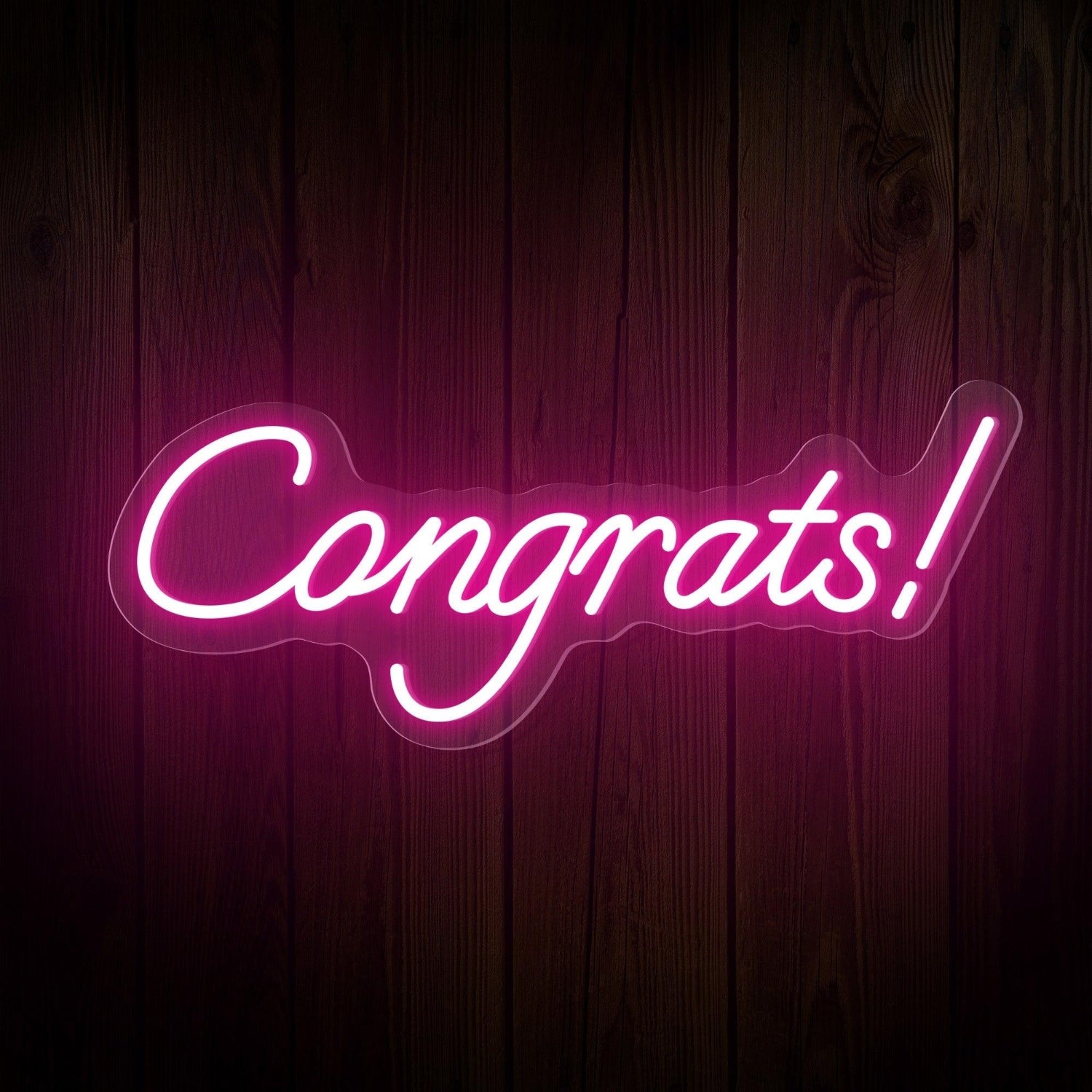 Congrats Warm White Led Neon Sign Indoor Celebration Decor | Shineneon
