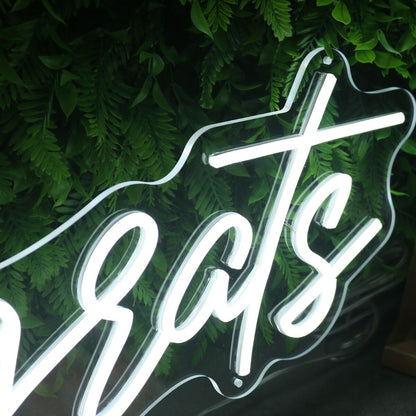 Congrats White Custom Led Neon Sign | Shineneon