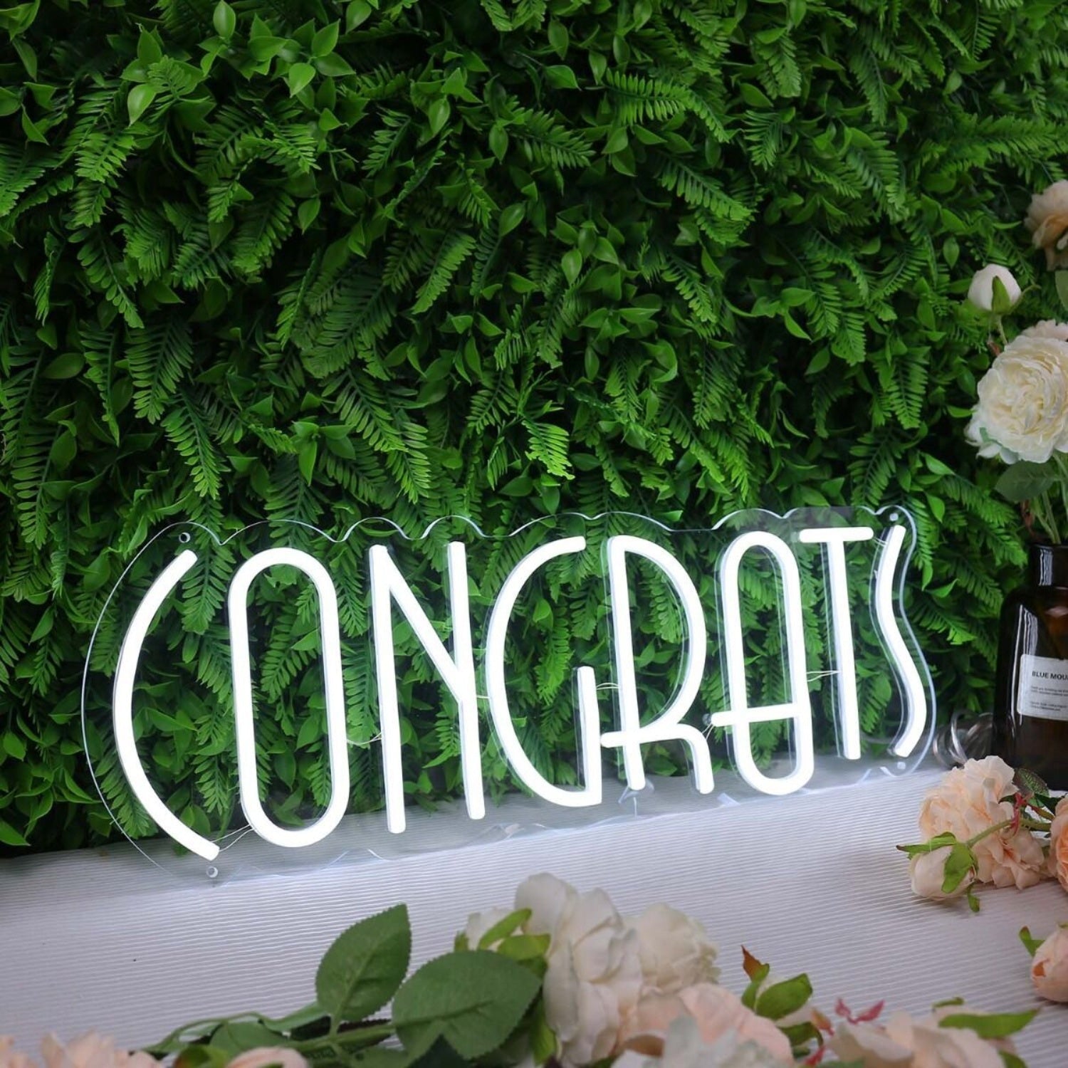Congrats White Led Neon Sign - Shineneon