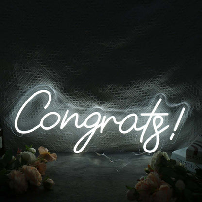 Congrats White Neon Sign | Shineneon
