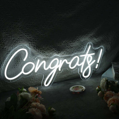 Congrats White Neon Sign | Shineneon