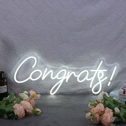 Congrats White Neon Sign | Shineneon