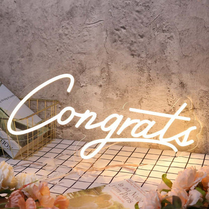 Congrats Yellow Custom Led Neon Sign - Shineneon