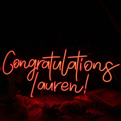Congratulations Lauren Custom Led Neon Sign - Shineneon