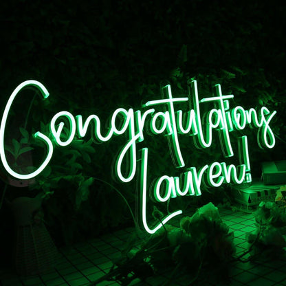 Congratulations Lauren Custom Led Neon Sign - Shineneon