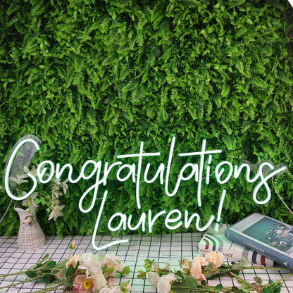 Congratulations Lauren Custom Led Neon Sign - Shineneon