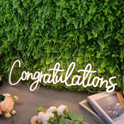 Congratulations Yellow Custom Led Neon Sign - Shineneon